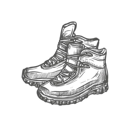 Zeichnung Wanderschuhe