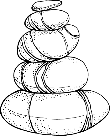 Steinpyramide Zeichnung